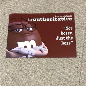 M&M'S Brown Character Postcard with Glasses